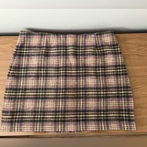 VTG- Old Navy Plaid Mini Skirt - Pink and Black